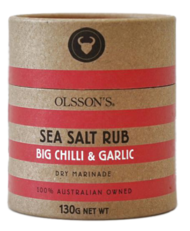 (BACK SOON) Big Chilli & Garlic Salt Rub (Kraft Canister) - 130g